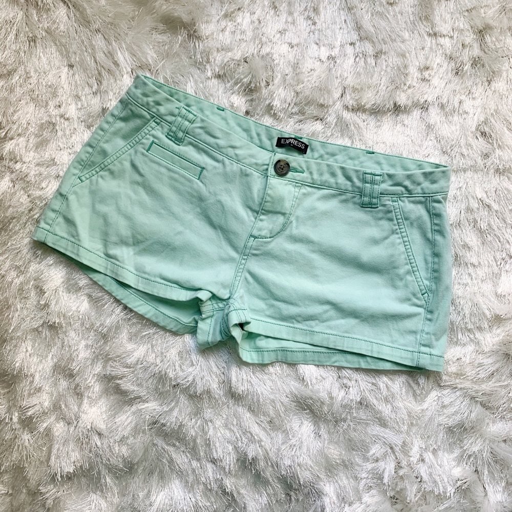 Express Seafoam Green Shorts